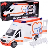 Ambulance interactive avec portes ouvrantes et effets lumineux et sonores