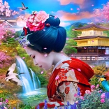 Puzzle Geisha dans le jardin 1000 pièces ENJOY
