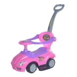 Draisienne pour enfants avec barre de guidage 3-en-1 BABY MIX Mega Car rose