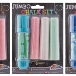 Craies de trottoir jumbo avec porte-craie, 3 pcs