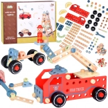 Ensemble de construction en bois de jouets créatifs 129 pièces