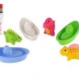Set de bain : petits bateaux et dinosaures gicleurs (3+3 pcs)