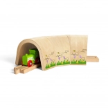 bigjigs rail tunnel en bois courbe pour circuits de trains