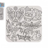 Ensemble créatif avec images animales scintillantes en feuille