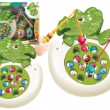 Jeu de pêche aux poissons avec cannes et lumières – dinosaure