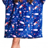 Cozy Noxxiez couverture-hoodie télé chaude avec capuche – bordeaux