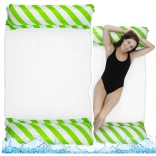 Hamac aquatique gonflable Blanc-Vert 120x70 cm