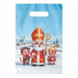 Sac en plastique avec motif de Saint-Nicolas 20 × 30 cm