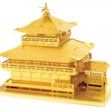 Kit de construction métallique Puzzle 3D Temple Kinkaku-ji Doré