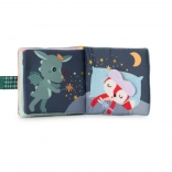 livre textile avec anneau de dentition dragon Joe de Lilliputiens