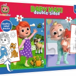 Puzzle recto-verso COCOMELON – amis, TREFL Baby Maxi 2×10 pièces