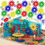 Set d’engrenages et de poulies MASTERKIDZ STEM, 198 pièces