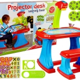 Table éducative pour enfants avec projecteur, aimants et petite chaise