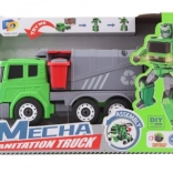 Robot éboueur transformable 2-en-1 à piles