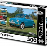 Puzzle Retro voitures Fiat 600 D (1964) 500 pièces