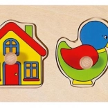 puzzle en bois avec jouets goki