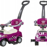 voiture à chevaucher avec tige de guidage coupé violet