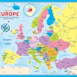 EUROGRAPHICS puzzle carte de l’Europe 200 pièces