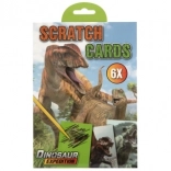 Images à gratter dinosaures – set de 6 cartes 21 × 14 cm