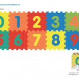 Puzzle en mousse chiffres, 10 pièces, éléments amovibles, mousse EVA, dès 10 mois