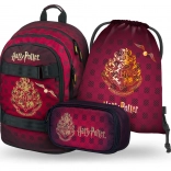 Ensemble scolaire Harry Potter Poudlard bordeaux – sac à dos, trousse et sac