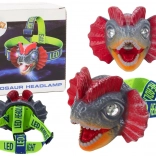 Lampe frontale dinosaure avec bande réglable et 3 LED
