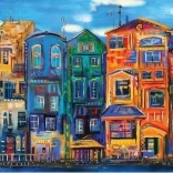 Puzzle panoramique ART PUZZLE Ville colorée 1000 pièces