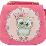 Petit sac à main rose avec chouette pour enfants