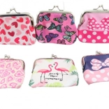 Portefeuille pour femme coloré en similicuir 9 × 8,5 cm