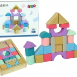 Blocs en bois pastels 28 pcs Château