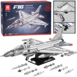 Jeu de construction REOBRIX avion de chasse F-16 Fighting Falcon (1337 pièces)