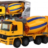 Bétonnière orange Poire rotative Sons et lumières Véhicule de chantier