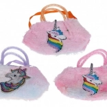 Sac à main en peluche avec licorne
