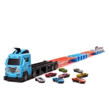 Camion dépanneuse avec piste de course double 210 cm, set de 8 pièces