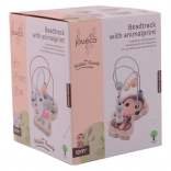 Labyrinthe de perles en bois avec animaux