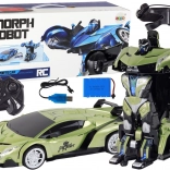 Voiture robotique de transformation R/C 1:10 Contrôle par gestes Vert