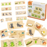 Viga puzzle logique en bois avec animaux – associer les actions