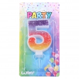 Bougie de fête numéro 5 Étoiles