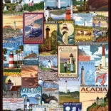 Puzzle Eurographics affiches rétro de phares 1000 pièces