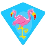 Cerf-volant flamant rose 68 × 73 cm