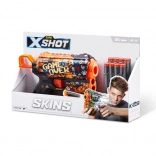 X-Shot Skins Flux – pistolet en mousse Game Over (8 fléchettes)