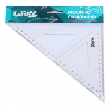 Équerre triangulaire transparente avec repère innovant