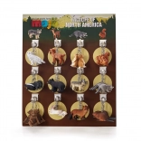 Présentoir Mojo avec 72 porte-clés – animaux de la forêt