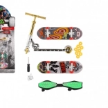 Set de finger skateboards et trottinette avec accessoires à visser