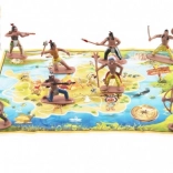 Figurines d’Indiens avec carte