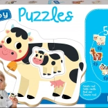 Baby puzzle animaux de la ferme 5 en 1 (2–4 pièces) EDUCA