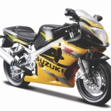 Modèle de moto Suzuki GSX-R600 avec support 1/18