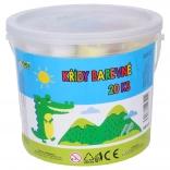 Craies rondes pour trottoir, 20 pièces, dans un seau