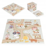 Grande tapis en mousse EVA pour enfants Ferme 90,5 × 90,5 cm, 21 pièces ECOTOYS