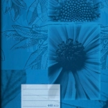 Cahier scolaire A4 Eco Fleurs bleues, 40 feuilles, vierge